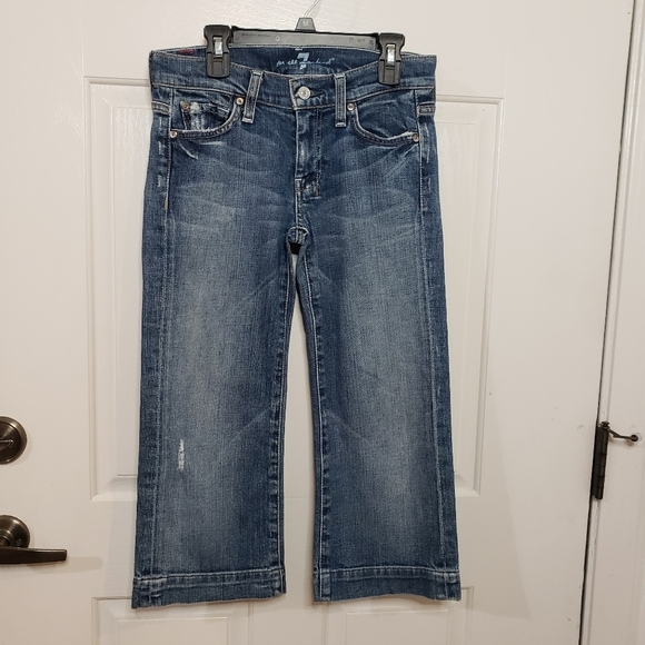 7 For All Mankind Cropped Capri Jeans P227JJ470S - Picture 1 of 10